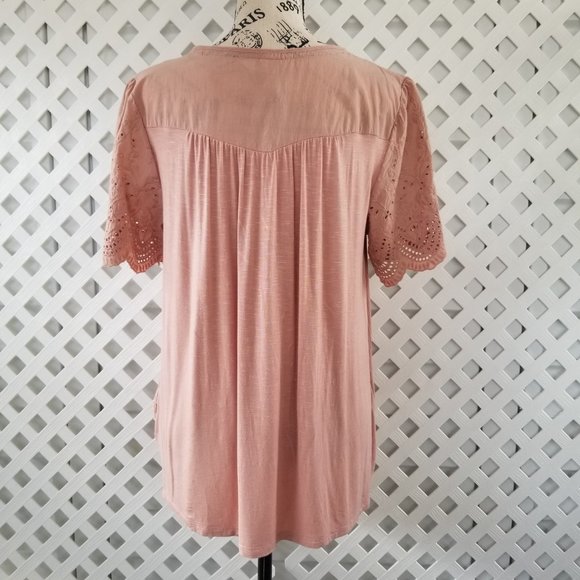 Knox Rose L Peachtree Eyelet Top NWT #7358 - Picture 7 of 11